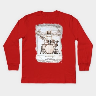 The Drummer - Weapons Of Mass Percussion Kids Long Sleeve T-Shirt